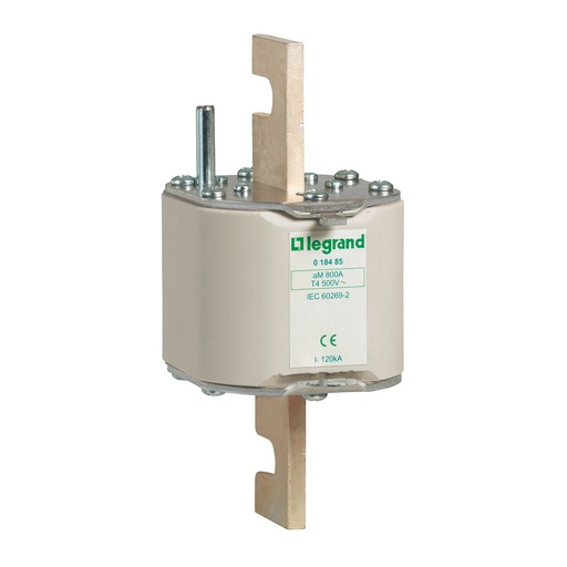 [PTG047.00253] LEGRAND 018485, Cartuș industrial cu lamă, aM, Mărime 4, Cu percutor, 800 A