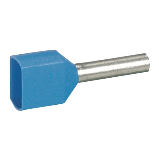 [PTG004.00025] LEGRAND 037687, Ferrules Starfix, Doubles Individuals, Cross Section 2 x 0.75 mm², Blue