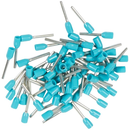 [PTG004.00029] LEGRAND 037750, Camăși Terminale Starfix, Simple Individuale, Secțiune 0.25 mm², Turcoaz