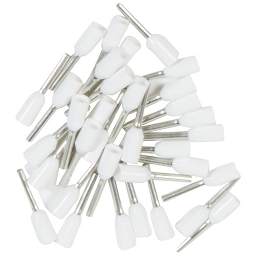 [PTG004.00031] LEGRAND 037761, Camăși Terminale Starfix, Simple Individuale, Secțiune 0.5 mm², Alb