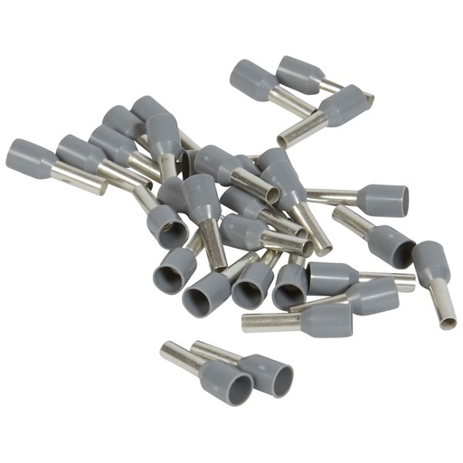 [PTG004.00035] LEGRAND 037766, Camăși Terminale Starfix, Simple Individuale, Secțiune 2.5 mm², Gri