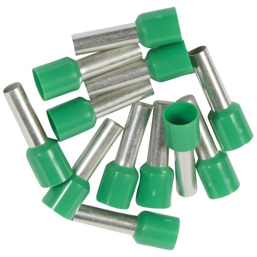 [PTG004.00037] LEGRAND 037768, Camăși Terminale Starfix, Simple Individuale, Secțiune 6 mm², Verde