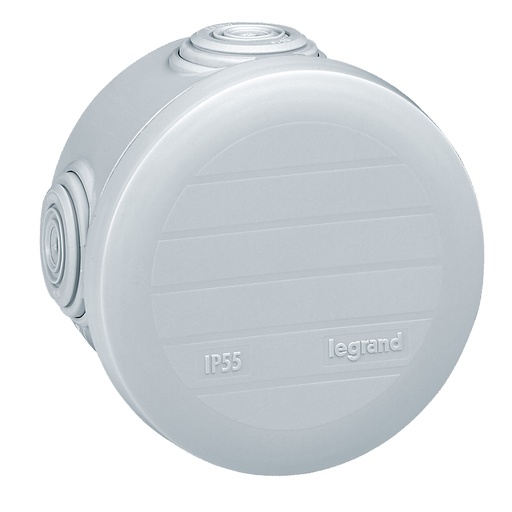 [PTG018.00316] LEGRAND 092003, Plexo Round Box Ø70×45 mm, White, 20 Entries for D.4 Conduit, IP55/IK07, GWT 650°C