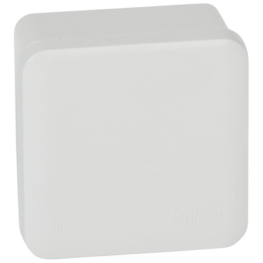 [PTG018.00322] LEGRAND 092011, Doză pătrată etanșă Plexo, 80×80×45 mm, Cenușiu, Față dreaptă, IP55, IK07, Rezistență 650°C