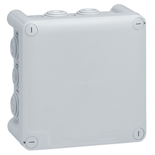[PTG018.00332] LEGRAND 092032, Plexo Box IP55, IK07, 130×130×74 mm, with 10 Entries
