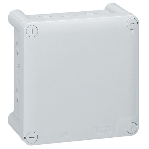 [PTG018.00336] LEGRAND 092034, Doză Plexo IP55, IK07, 130×130×74 mm, Cu intrări predecupate pentru presetupe ISO