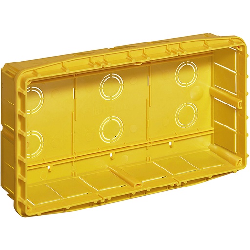 [PTG018.00361] BTICINO 16207, Doză de derivare încastrată, 289×154×69 mm, 3 compartimente, Cu capac și șuruburi