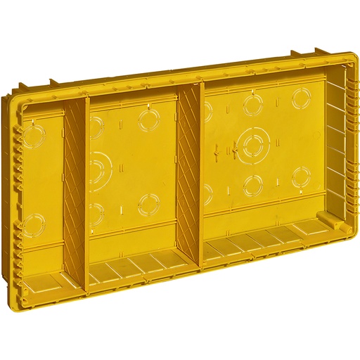 [PTG018.00364] BTICINO 16211, Doză de derivare încastrată, 520×289×70 mm, 3 compartimente + compartiment separat, Cu capac și șuruburi