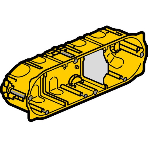[PTG018.00405] BTICINO 080053, Doză Batibox pentru montaj îngropat, 3 posturi sau 6/8 module, Adâncime 50 mm, Pentru pereți din gips-carton
