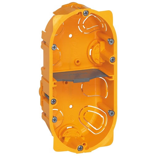 [PTG018.00414] BTICINO 080042, Batibox Flush‑Mount Box, 2 Gangs or 4/5 Modules, 40 mm Depth, for Plasterboard Walls