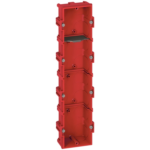 [PTG018.00440] BTICINO 080144, Batibox Masonry Box, 4 Gangs, 8/10 Modules, Green, Horizontal, 40 mm Depth