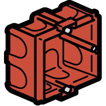 [PTG018.00444] BTICINO 080161, Batibox Box, 1 Gang, Masonry, Square, Associable, 60 mm Depth