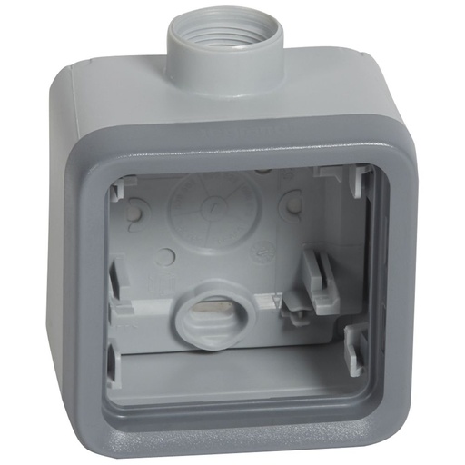[PTG018.00531] LEGRAND 069656, Doză cu montaj aparent, Echipabilă cu presetupe, Plexo IP55, 1 aparat, Gri