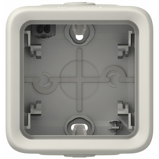 [PTG018.00536] LEGRAND 069689, Doză cu montaj aparent Plexo IP55, 1 intrare, Garnituri elastice, Alb