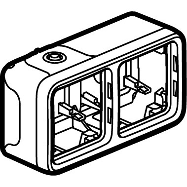 [PTG018.00537] LEGRAND 069690, Doză cu montaj aparent Plexo IP55, 2 intrări, Garnituri elastice, Alb, Montaj orizontal