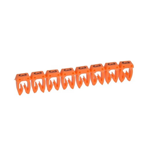[PTG049.00136] LEGRAND 038213, Cab 3 Marker, for Cross-Section 0.5-1.5 mm², Number 3, Orange