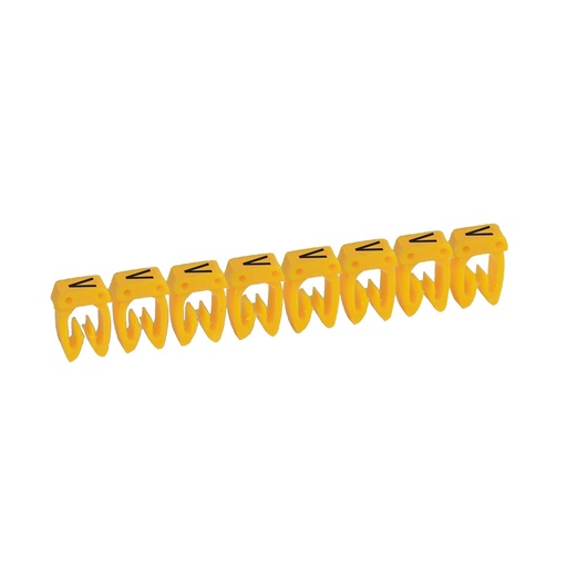 [PTG049.00271] LEGRAND 038351, Cab 3 Marker, for Cross-Section 1.5-2.5 mm², Letter “V”