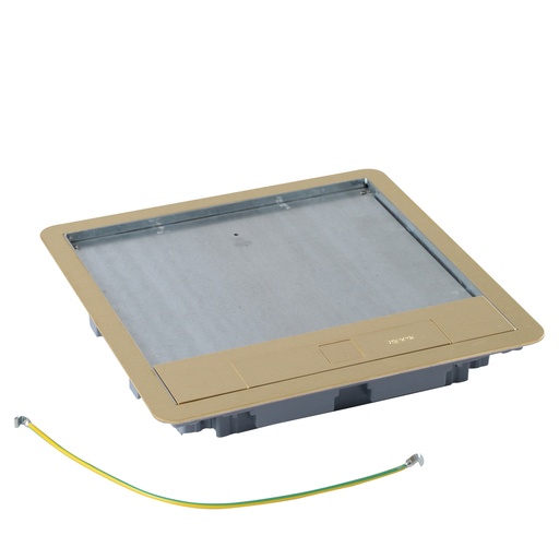 [PTG011.00015] Legrand 088008, Cadru și capac pentru doză de pardoseală standard, Finisaj oțel inoxidabil, 16/24 module