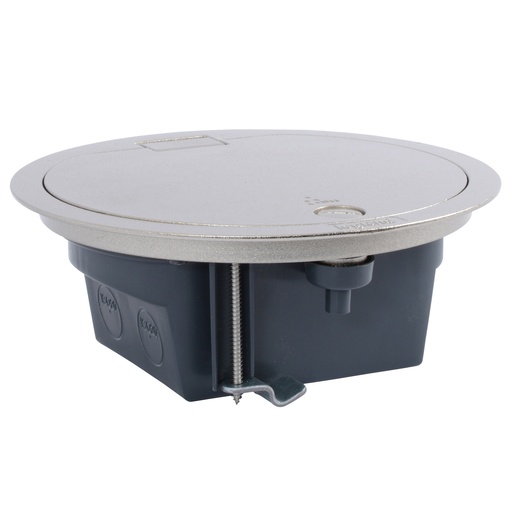 [PTG011.00033] Legrand 088064, Doză de pardoseală 4 module, Ip66 / ik09, Pentru interior, Capac articulat (cu balama), Finisaj inox