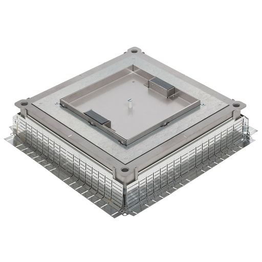 [PTG011.00052] Legrand 089688, Capac ip30 pentru doză metalică sub pardoseală, Cu 2 ieșiri laterale pentru cablu