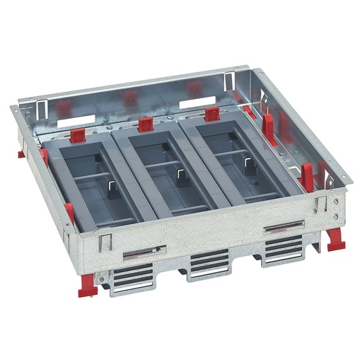 [PTG011.00073] Legrand 088022, Doză de pardoseală standard, Configurație 3 × 8 module, Suport orizontal