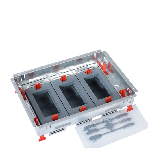 [PTG011.00074] Legrand 088020, Doză de pardoseală standard, Configurație 3 × 4 module, Suport orizontal