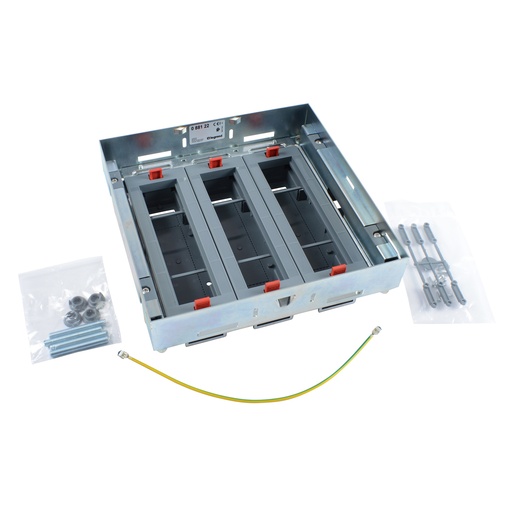 [PTG011.00091] Legrand 088122, Doză de pardoseală metalică tip avansat, 24 module, Suport aparataj orizontal