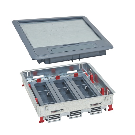 [PTG011.00097] Legrand 3414972258395, Kit capac + ramă + cadru orizontal din plastic, Tip standard, Pentru doză de pardoseală, 24 module