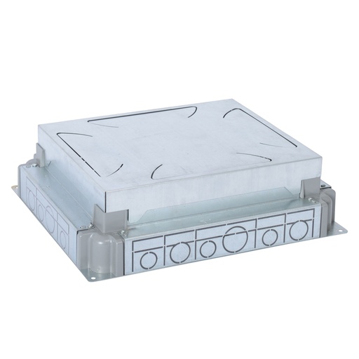 [PTG011.00103] Legrand 088091, Casetă suport metalică autoreglabilă pentru montaj în șapă, Doză pardoseală 12/18 module