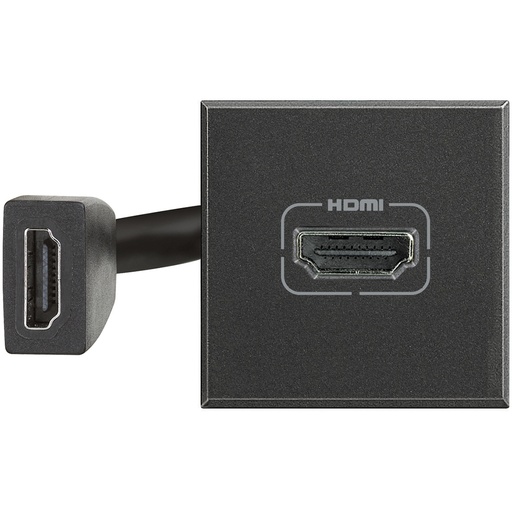 [PTG031.00059] BTICINO HS4284, Conector HDMI tip A V1.3, Cu șurub, Axolute, Antracit, 2 module