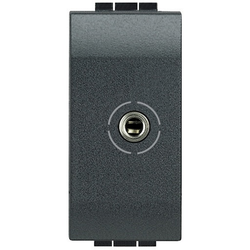 [PTG031.00060] BTICINO L4280, 3.5 mm Female Jack Connector Livinglight, Screw Mounting, Anthracite, 1 Module