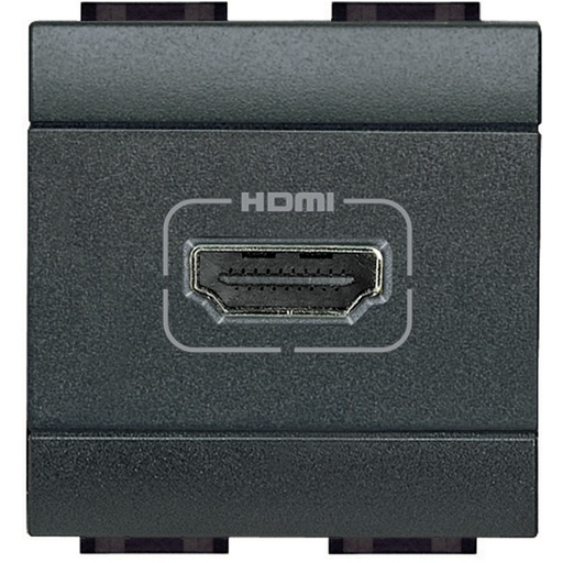 [PTG031.00064] BTICINO L4284, Conector HDMI tip A V1.3, Cu șurub, Livinglight, Antracit, 2 module