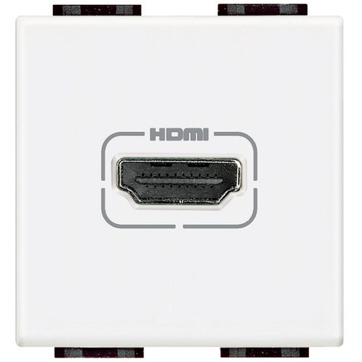 [PTG031.00070] BTICINO N4284, Conector HDMI tip A V1.3, Cu șurub, Livinglight, Alb, 2 module