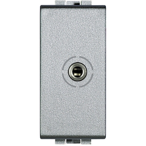 [PTG031.00072] BTICINO NT4280, 3.5 mm Female Jack Connector Livinglight, Screw Mounting, Technical Finish, 1 Module