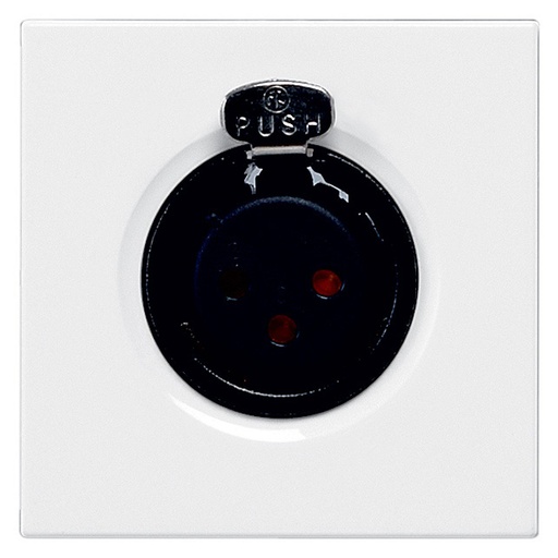 [PTG031.00089] LEGRAND 078755, XLR 3-Pin Audio Socket, 2 Modules, White, Screw Connection, Female Connector