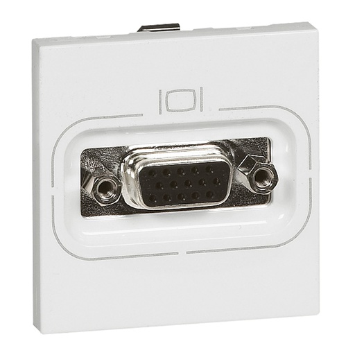 [PTG031.00091] LEGRAND 078757, HD15 Female Connector Socket, Screw Mounting, 2 Modules, White