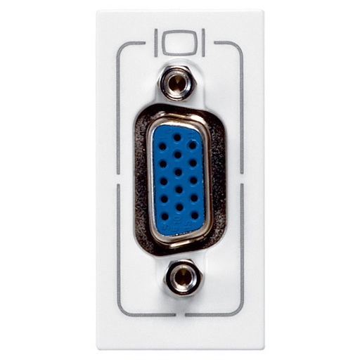 [PTG031.00100] LEGRAND 078777, HD15 Female Connector Socket, Pre-Wired, 1 Module, White