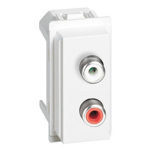 [PTG031.00152] BTICINO KW4269R, L.NOW, Modul RCA dublu, Alb