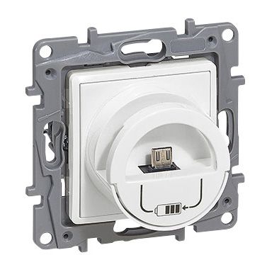[PTG031.00159] LEGRAND 764596, Micro-USB + USB Charging Dock Niloé, 3A, 15W, White