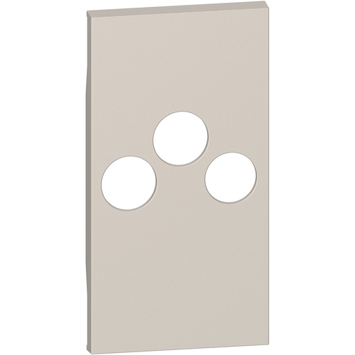 [PTG013.02136] BTICINO KM26M2, TV Socket Cover Living Now, 2 Modules, Sand