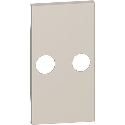 [PTG013.02150] BTICINO KM25M2, TV Socket Cover Living Now, 2 Modules, Sand