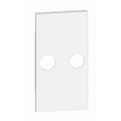 [PTG013.02151] BTICINO KW25M2, TV Socket Cover Living Now, 2 Modules, White