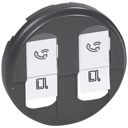 [PTG013.02156] LEGRAND 067952, Double RJ45 Socket Cover, Graphite