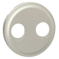 [PTG013.02214] LEGRAND 068597, TV-SAT Cover Plate (Portugal), Titanium