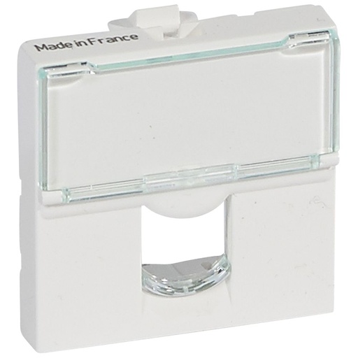 [PTG013.02215] LEGRAND 078602, Mosaic Faceplate For Single Systimax Connector, 2 Modules, White