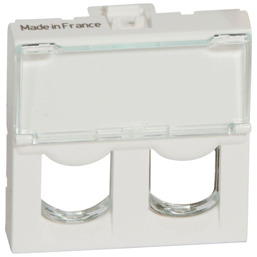 [PTG013.02216] LEGRAND 078603, Mosaic Faceplate For Double Systimax Connector, 2 Modules, White