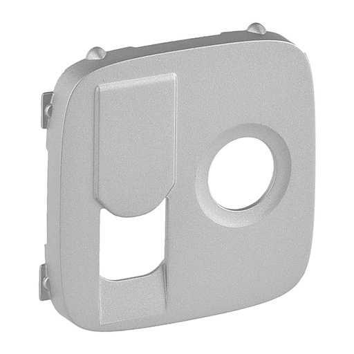 [PTG013.02251] LEGRAND 754837, TV Socket 0-2400 MHz + RJ45 Cat.6 UTP Cover Valena Allure, Aluminium