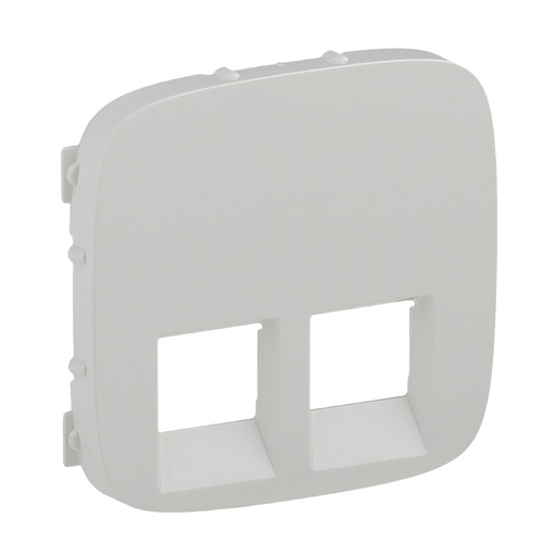 [PTG013.02265] LEGRAND 755425, Double RJ45/RJ11 Socket Cover Valena Allure, White