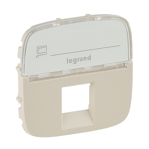 [PTG013.02286] LEGRAND 755476, Capac priză RJ45/RJ11/RJ12 cu etichetă Valena Allure, Fildeș