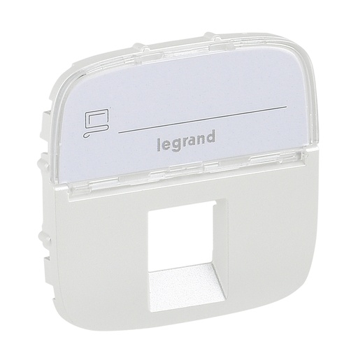 [PTG013.02289] LEGRAND 755479, RJ45/RJ11/RJ12 Socket Cover With Label Holder Valena Allure, Pearl